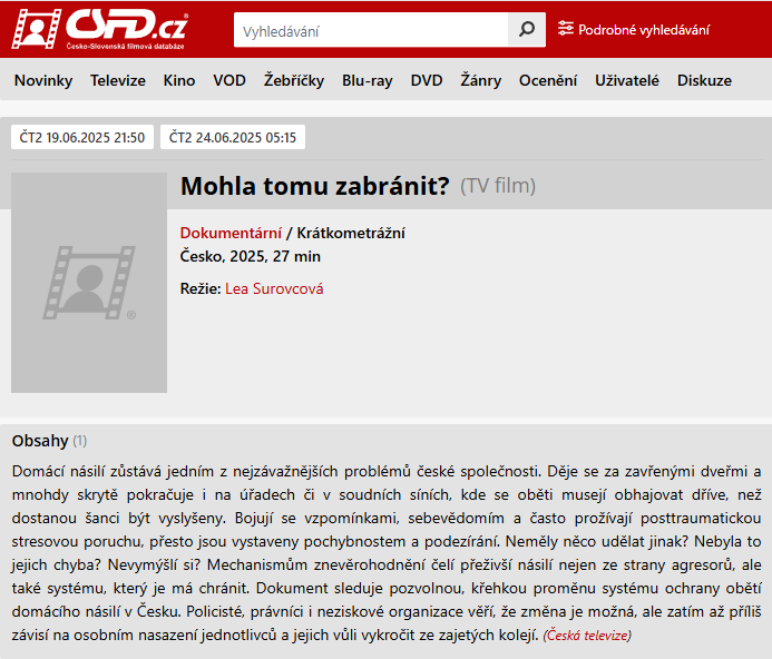 Mohla tomu zabránit (ČSFD)